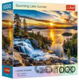 Puzzle Kouzelný západ slunce nad jezerem