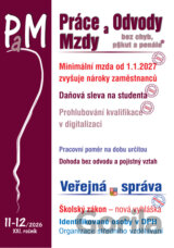 PaM č. 11-12 / 2026 - Minimální mzda od 1. ledna 2027 zvyšuje nároky zaměstnanců