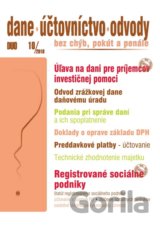 Dane, účtovníctvo, odvody 10/2018