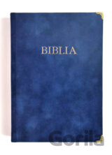 Biblia (rodinný formát, zamatová modrá s kovovými rožkami)