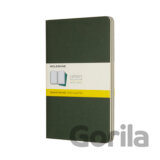 Moleskine - sada 3 zošitov (zelená väzba)