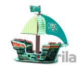 Kartónová 3D pirátska loď