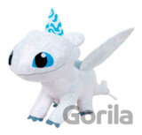 Plyšový drak Light Fury 40 cm (krídla s potlačou)