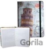 Zápisník s gumičkou 95x140 mm Pisa  A