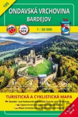 Ondavská vrchovina - Bardejov - turistická mapa č. 105