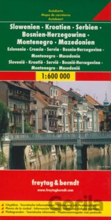 Slowenien, Kroatien, Serbien, Bosnie-Herzegowina, Montenegro, Mazedonien 1:600 000