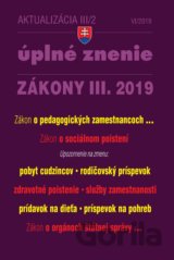 Aktualizácia 2019 III/2 – Úplné znenie zákonov po novele