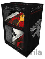 Darčekový set Game of Thrones: Stark & Targaryen hrnček-prívesok-tácka