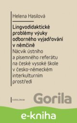 Lingvodidaktické problémy výuky odborného vyjadřování v němčině