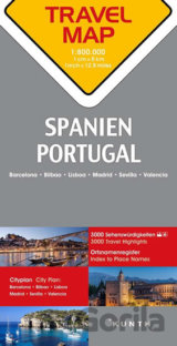 Reisekarte Spanien, Portugal 1:800.000