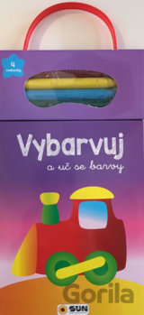 Vybarvuj a uč se barvy: Vláček