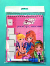 Winx Club - Stíratelné listy A5 s popisovačem – Procvičuj si, zas a znovu