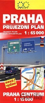 Praha průjezdní plán 1:65 000 + Praha Centrum 1:15 000