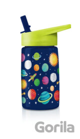 Zdravá fľaša Vesmír so slamkou