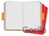 Moleskine - sada 3 malých linajkových notesov (červená väzba)