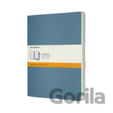 Moleskine – sada 3 zápisníkov Cahiers – modrá