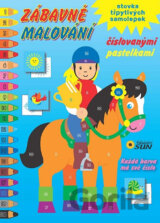 Zábavné malování číslovanými pastelkami (modrá)