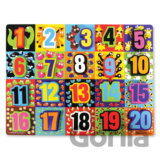 Veľké čísla - drevené kusové puzzle