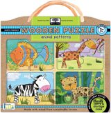Green Start Animal Pattern Wooden Puzzle