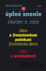 Aktualizácia II/1 2020 - Živnostenský zákon, Zákon o priestupkoch