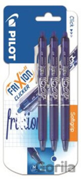 Súprava 3 kusov Roller FriXion Ball Clicker, 0.7 v modrej farbe
