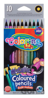 Metalické pastelky kulaté 10 barev