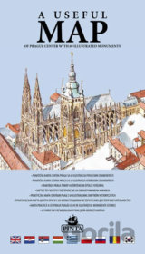 A USEFUL MAP - Praktická mapa centra Prahy s 69 ilustracemi historických památek (modrá)