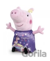 Plyšové prasiatko Peppa - fialové s jednorožcom - Magic