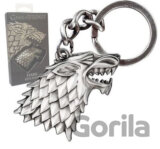 Kovová kľúčenka Game Of Thrones: 3D erb Stark v darčekovej krabičke