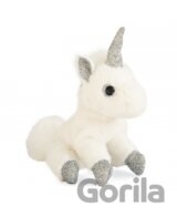 Plyšový jednorožec bielo-strieborný - prívesok - Histoire D´Ours