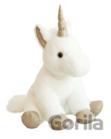 Plyšový jednorožec bielo-zlatý - Histoire D´Ours