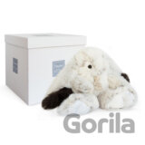 Plyšový zajačik s dlhými nohami Fluffy hnedý v škatuľke - Histoire D´Ours