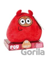 Plyšový POU so zvukom - červený