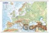 Evropa nástěnná obecně zeměpisná mapa