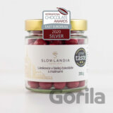 Lieskovce v bielej čokoláde s malinami