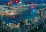 Fireworks over Hong Kong