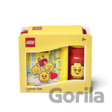 LEGO ICONIC Girl desiatový set (fľaša a box) - žltá/červená