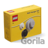 LEGO  věšák na zeď, 3 ks - bílá, černá, šedá