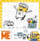 Mimoni  - Omalovánkové puzzle s voskovkami Mimoni