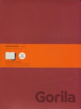 Moleskine - sada 3 veľkých linajkových zošitov (červená)
