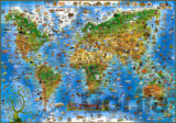 Detská ilustrovaná mapa zvierat sveta
