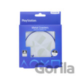 Kovové tácky pod poháre Playstation: Set 4 kusov