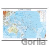 Austrálie a Oceánie - školní nástěnná zeměpisná mapa 1:13 mil./136x96 cm
