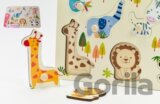 Vkládačka/Puzzle deskové obrysové ZOO dřevo