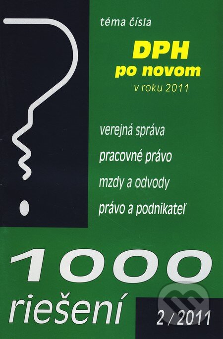 1000 riešení 2/2011, Poradca s.r.o., 2011
