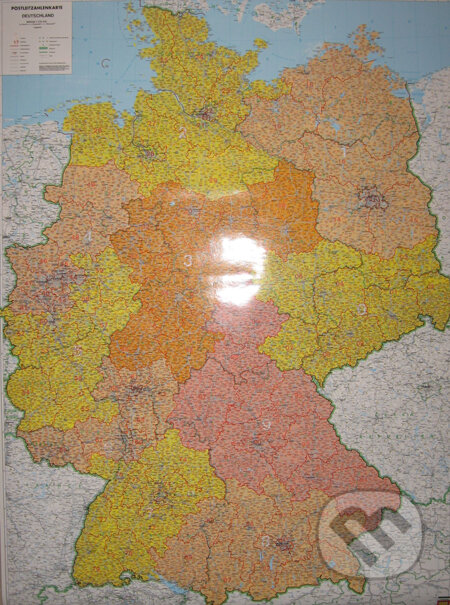 Nástenná  mapa Nemecka s PSČ, 1:700 000, freytag&berndt