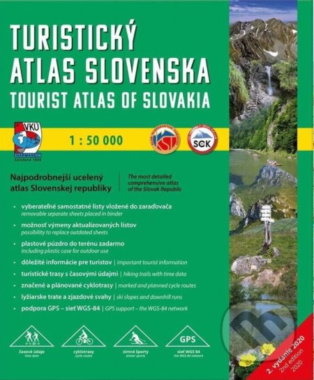 Turistický atlas Slovenska / Tourist atlas of Slovakia 1:50 000, VKÚ Harmanec, 2021