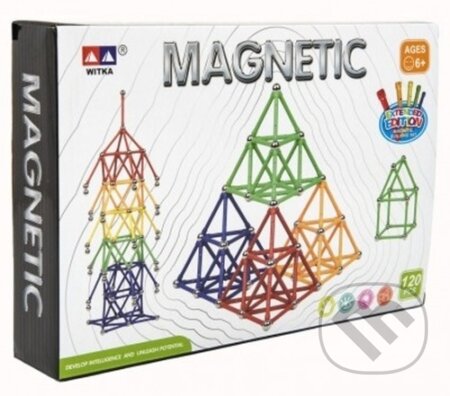 Magnetická stavebnica (120 ks plast/kov) - hra z kategorie Stavebnice