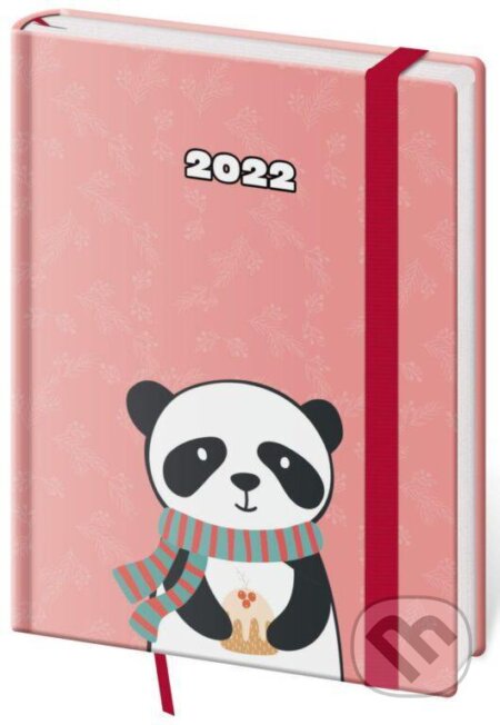Diář 2022 Vario - Panda s gumičkou, týdenní, B6, Helma365, 2021