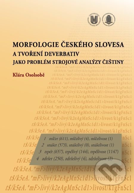 Morfologie českého slovesa a tvoření deverbativ jako problém strojové analýzy češtiny - Klára Osolsobě, Muni Press, 2016